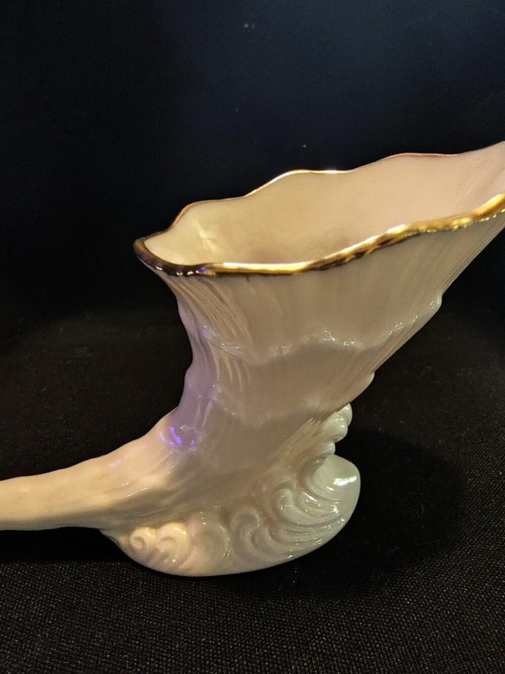 Lenox Cornucopia Horn of Plenty single bud vase, toothpick holder. SHIPS FREE